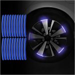 Ccykxa 20 pi�ces autocollant r�fl�chissant de jante roue, autocollant imperm�ables pneu voiture, nuit ...