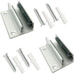 Ccykxa 2pcs guide de sol pour porte coulissante en verre guide de porte coulissante au sol guide bas ...