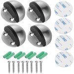 Ccykxa 4 pices, arret de porte avec vis de montage et 3m colles demi lune fixation au sol bute de porte ...