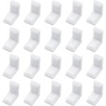 Ccykxa - lot de 40 �querres d'angle en acier galvanis� en forme de l avec couvercle en plastique abs ...