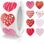 Ccykxa lot de 500 autocollants color�s en forme de c?ur de 2, 5 cm pour la saint - valentin, les enveloppes, ...
