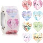 Ccykxa lot de 500 �tiquettes autocollantes en forme de c?ur 25 mm pour enveloppes, cartes, mariage, saint ...