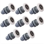 Ccykxa 8 pcs roulette porte douche coulissante 19mm rouleaux pour salle de bains roulettes coulissantes ...