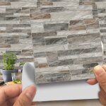 Adhsive dcorative  carreaux pour salle de bains et cuisine stickers carrelage, 20 pices imitation ...