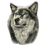 Autocollants voiture, 4pcs loup stickers autocollants voiture personnalis autocollant de capot voiture ...