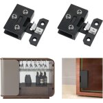 Ccykxa charni�re � pince, 2 charni�res d'armoire fixes en alliage de zinc, porte en verre pour verre ...