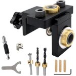 Gabarit de percage set, 3 en 1 gabarit tourillon rglable, guide de percage avec cheville bois, localisateur ...