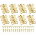 Ccykxa mini charni�res pour bo�tes � bijoux 24mm, 8 pcs 180 degr� mini charni�res papillon avec 32 vis ...