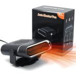 Noir chauffage voiture, chauffage de voiture 2 en 1, 150w 12v chauffage de voiture portable, rglage ...