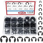 Ccykxa pack de 455 e - clips, jeu de circlips, jeu de circlips e clips, rondelles de verrouillage internes, ...