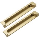 Poigne encastrable pour porte coulissante, lot de 2 caches boutons de tiroir en alliage de zinc pour ...