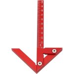 Ccykxa r�gle de niveau � bulle, 105 mm, 45�, 90�, en alliage d'aluminium, r�gle de menuisier, outil de ...