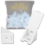 Ccykxa taquet equerre de fixation en plastique blanc support d'�tag�re vis invisible corni�re charge ...