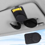 Upbeat porte lunettes pour voiture, magntique support lunettes voiture, leather multifunctional organisateur ...