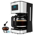 Cecotec cafetire  goutte programmable coffee 66 smart plus: 980 w capacit 12 tasses cran lcd 1, 5 ...
