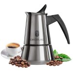 Cecotec cafeti�re italienne piccolina 900. 450ml, 10 tasses de caf�, acier inoxydable, compatible toutes ...