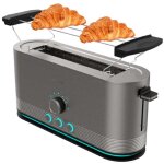 Grille - pain shine&toast extra. 1050 w, fente longue de 3, 8 cm, capacit� 2 toasts, anneau lumineux, ...