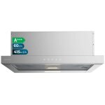 Cecotec hotte aspirante t�lescopique 60cm bolero flux tlt 604000 inox a + + + . aspiration 415m3 / h, ...