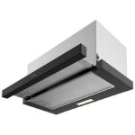 Cecotec - hotte aspirante t�lescopique flux tlm 603500 black a de 60 cm de large, finition noire, puissance ...