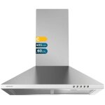 Cecotec - hotte aspirante pyramidale bolero flux pm 604300 inox c de 60 cm de largeur, finition inox, ...