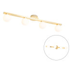Cederic - plafonnier - 4 lumi�re - l 680 mm - dor� / laiton - moderne - �clairage ext�rieur - salle de ...