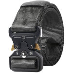 Ceinture de formation ext�rieure 3, 8 cm en nylon imitation, boucle m�tallique pour camping, chasse, ...