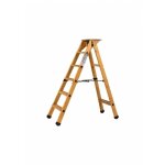 Centaure - escabeau lyonnais bois 5 marches + tablette - hauteur de travail 2, 65m