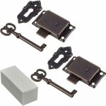 Cerradura antigua para gabinete, 2 unidades, decorativa, con llave, cl�sica, para muebles de cocina, ...