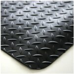 Certeo - coba, tapis anti - fatigue deckplate, dimensions fixes, noir,