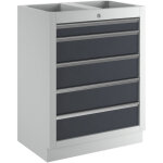 Certeo - frankel kaiserkraft, caisson � tiroirs � poser, avec 5 tiroirs