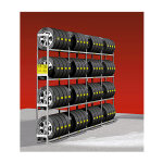 Certeo - frankel kaiserkraft, rayonnage galvanis� pour pneus, simple