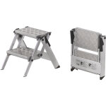 Certeo - wak�, escabeau pliant en alu, marche en aluminium stri�, sans