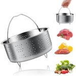 Cesta de vapor de 17, 5 cm, cesta de vapor de acero inoxidable 304, cesta para olla a presi�n, inserto ...
