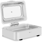 Chafing dish gn 1 / 1 professionnel à fond plat (acier inoxydable, verre trempé, 8, 5 l, 1 récipient ... Chafing dish gn 1 / 1 professionnel à fond plat (acier inoxydable, verre trempé, 8, 5 l, 1 récipient ...