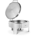 Chafing dish professionnel  fond plat (acier inoxydable, 5, 8 litres, dimensions du rcipient : ? 390 ...