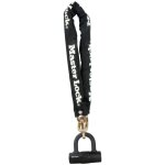 Master lock - chane en acier cment masterlock 90 cm x 10 mm de diamtre avec mini u  cl - noir - ...