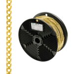 Chane dcorative gourmette dore 2, 0 mm bobine 20 mtres