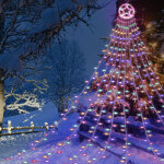 Chane d'clairage led arbre de nol chane d'arbre de nol 319 led manteau d'arbre 8 modes rgbswanew ...