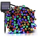 Chaine lumineuse wisdom line se'rie 7 mt de 100 panneaux solaires pour arbre de noel led multicolore ...