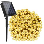 Chaine lumineuse wisdom line se'rie 7 mt de 100 panneaux solaires a' led blanc chaud avec 8 jeux de lumie're ...