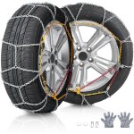 Chaines a neige 2 pieces, chaines de pneus antiderapantes, en acier allie au manganese, accessoires d'urgence ...