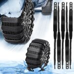 Cha�ne neige, 5 pi�ces cha�nes � neige pour voiture universelles antid�rapantes d'urgence adapt�es aux ...