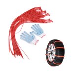 Cha�nes � neige pour voiture, 20 pcs cha�nes de pneus d'hiver r�glables universelles avec gants pour ...
