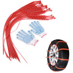 Cha�nes � neige pour voiture, 20 pcs cha�nes de pneus d'hiver r�glables universelles avec gants pour ...