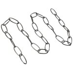 Cha�ne robuste 1m pour lustre vintage lampe suspendue, noir perle