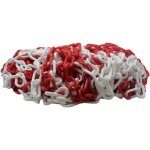 Chaine de balisage rouge et blanc 25 m en polypropyl�ne mw tools cbr101sbs