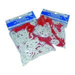 Cha�ne de signalisation en plastique blanc rouge mt. 5 maille d. 8 - hall