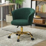 Chaise de bureau, fauteuil de bureau ergonomique r�glable en hauteur, si�ge pivotante, pi�tement en acier, ...