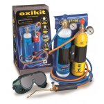Chalumeau bi - gaz oxyg�ne propane pro 3300�c : kit complet soudage & brasage, coupe acier 5 mm, d�tendeurs, ...