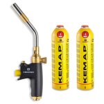 Kemper ? chalumeau soudeur � flamme bi - gaz ? 2 bouteilles propane incluses ? allumage pi�zo�lectrique ...